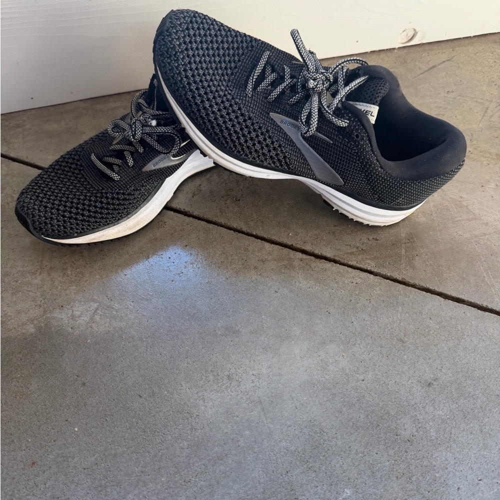Brooks Black and White Athletic Shoes